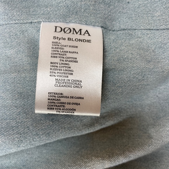 Doma Black suede and leather Bomber Jacket - Picture 6 of 8